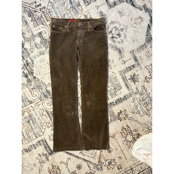 AG ANGEL Brown Corduroy Jeans Womens 26 Y2K Low Rise 90s Grunge Indie Sleaze - Picture 12 of 13